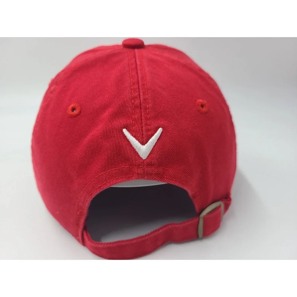 Callaway Golf Strapback Adjustable Hat Cap Cotton Casual Dad Men Women Red White